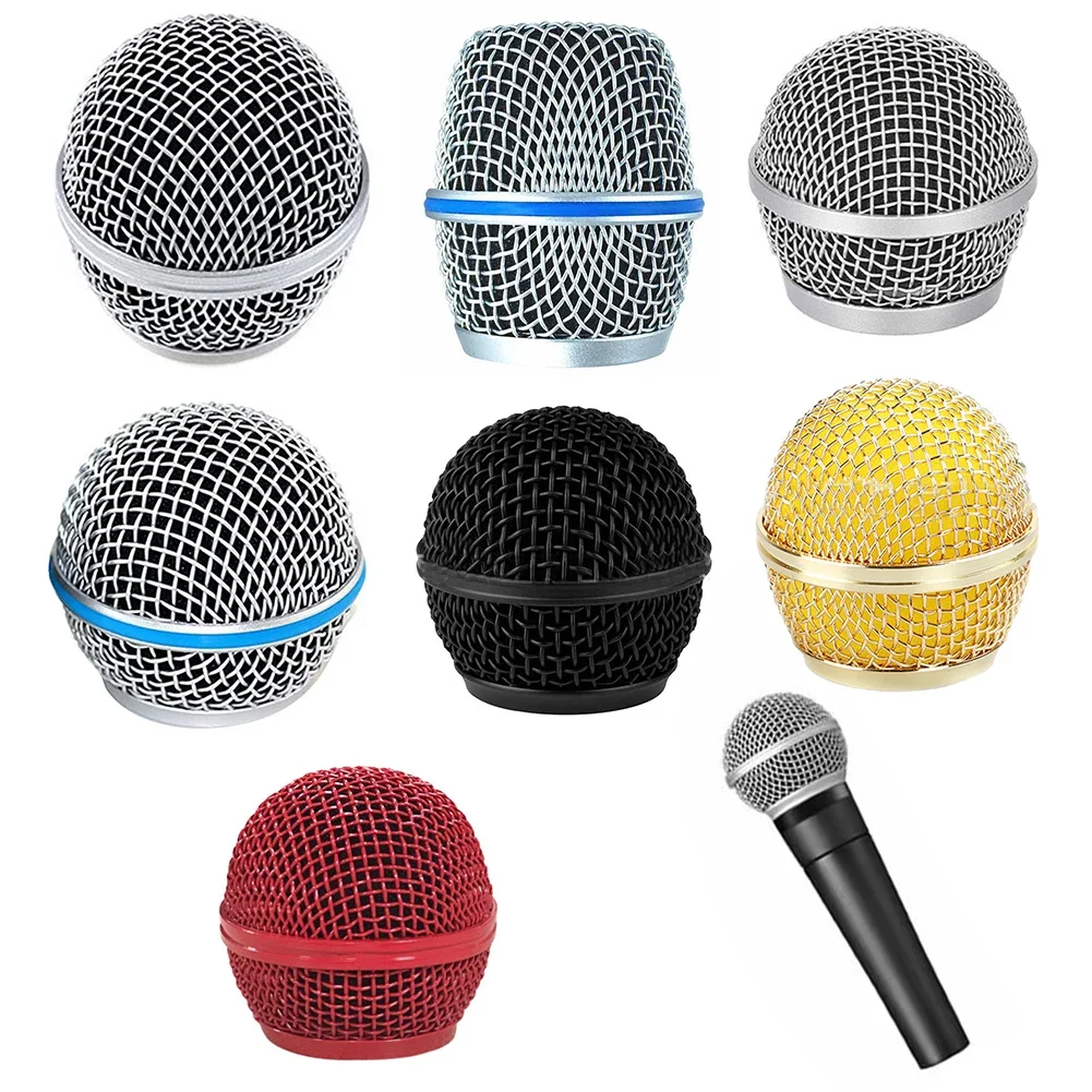 Shure Mic Mv7 - 1 Pc マイクメッシュヘッド金属マイクメッシュカバー Shure Beta54A/PG58/SM58/87A マイク交換アクセサリー