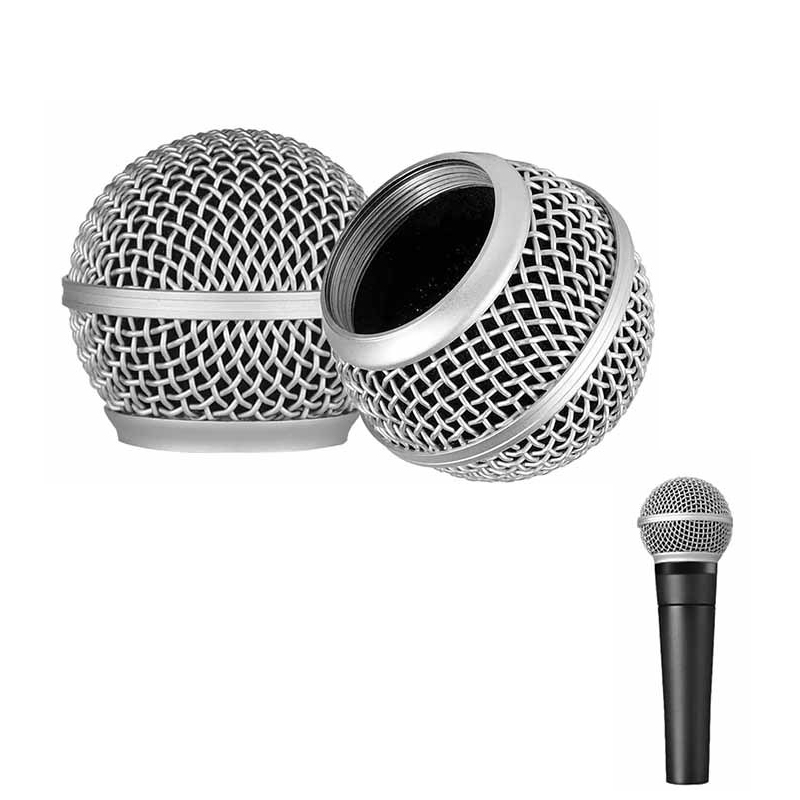 Shure Mic Mv7 - 交換用マイクグリル,スチールマイクヘッドパーツ,スペアアクセサリー,shure beta58a sm58 87a