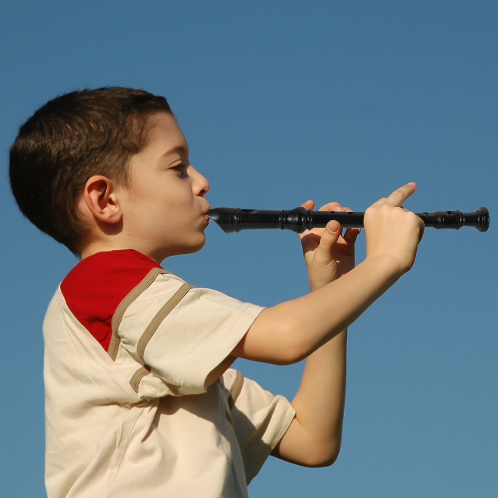 8穴のソプラノリコーダー。黒色の透明デザイン。ABS樹脂製。 - Soprano Recorder Plastic のレビューと価格
