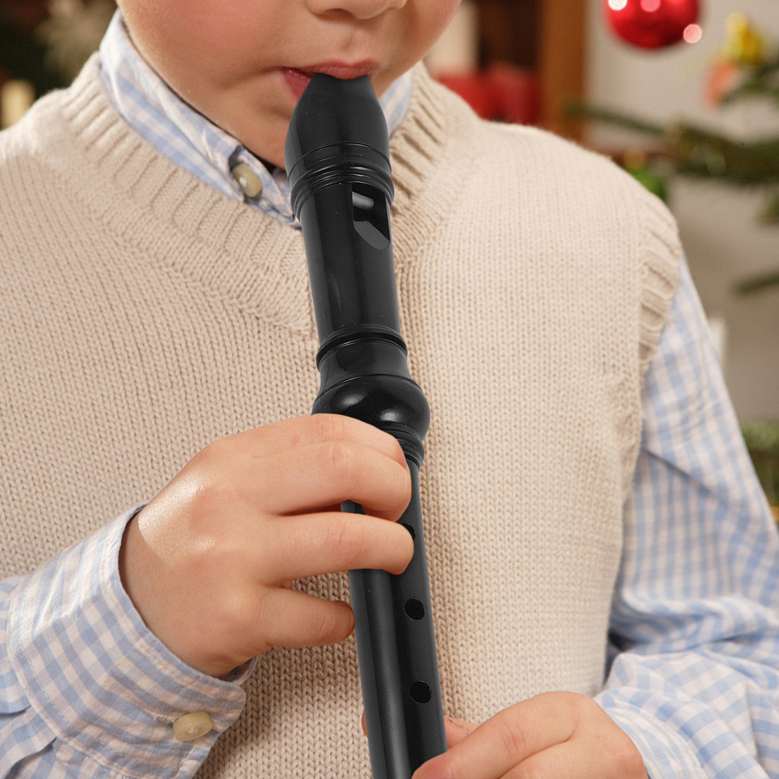 8穴のソプラノリコーダー。黒色の透明デザイン。ABS樹脂製。 - Soprano Recorder Plastic のレビューと価格