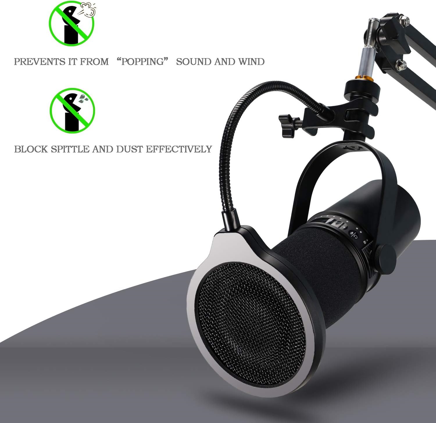 Shure MV7 マイク用ポップフィルター - 4インチ  - Shure Mic Mv7 のレビューと価格